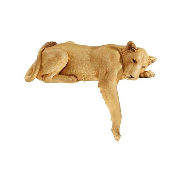 Lioness of Namibia Statue Fiberglass outdoor statuary shelf sitter Big Cats